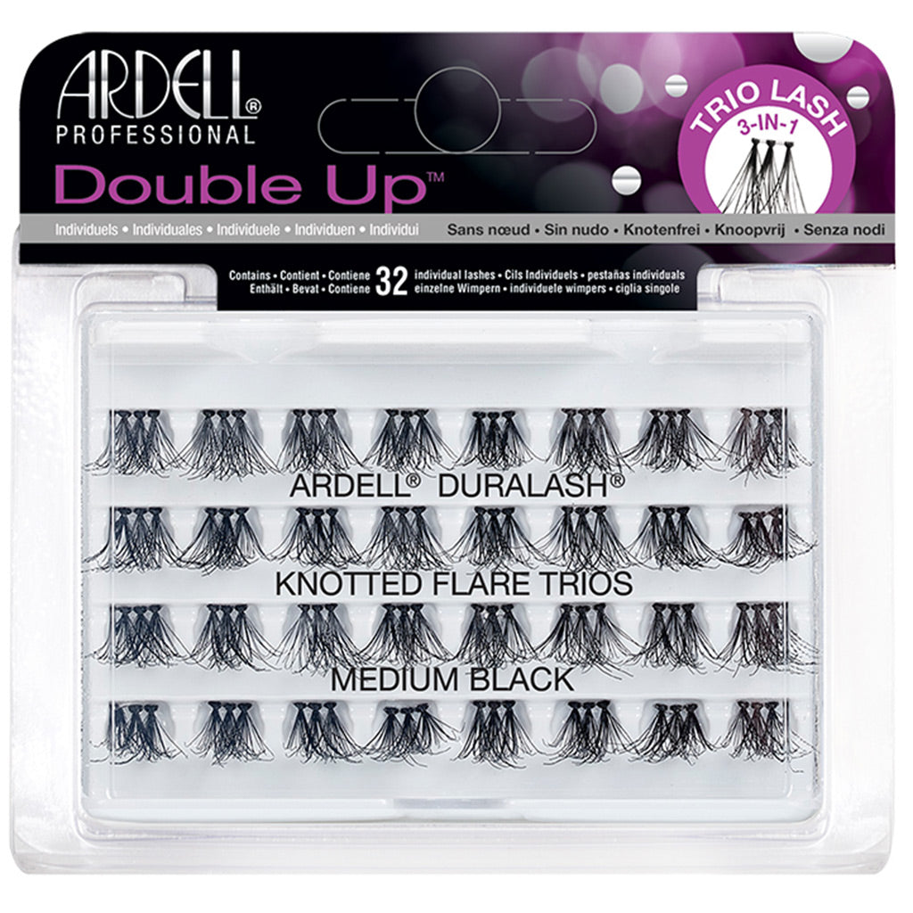 Ardell Duralash Double Up Knotted Flare Trios - Medium Black