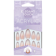 Elegant Touch Acrylic Salon Expert French False Nails No 1