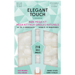 Elegant Touch Bare False Nails Bumper Kit Square 