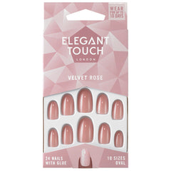 Elegant Touch Colour False Nails Velvet Rose