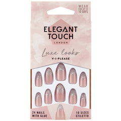 Elegant Touch Luxe Looks False Nails V-I-Please