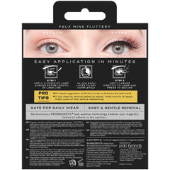 Eylure Pro Magnetic Faux Mink Lashes Fluttery - Back of Packaging