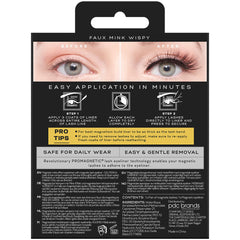 Eylure Pro Magnetic Faux Mink Lashes Wispy - Back of Packaging