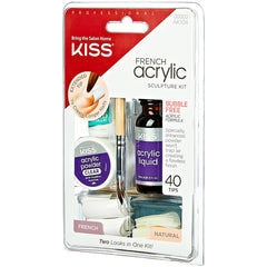 Kiss False Nails - French Acrylic Sculpture Kit (Angled Shot 2)