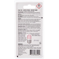 Kiss False Nails Powerflex Nail Glue - Pink Nail Glue (3g) (Back of Packaging)