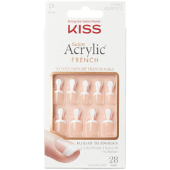 Kiss False Nails Salon Acrylic French Nails - Crush Hour