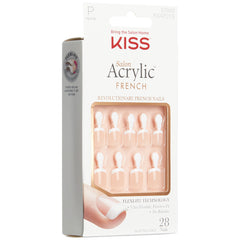Kiss False Nails Salon Acrylic French Nails - Crush Hour (Angled Shot 1)