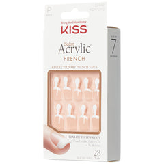 Kiss False Nails Salon Acrylic French Nails - Crush Hour (Angled Shot 2)