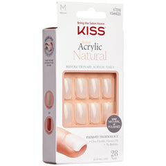Kiss False Nails Salon Acrylic Natural Nails - Euphoria (Angled Shot 1)