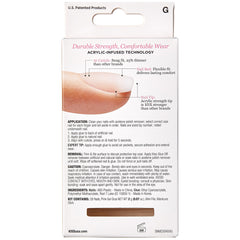 Kiss False Nails Salon Acrylic Natural Nails - Euphoria (Back of Packaging)