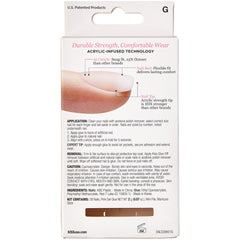 Kiss False Nails Salon Acrylic Natural Nails - Strong Enough (Back of Packaging)