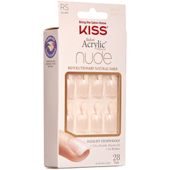 Kiss False Nails Salon Acrylic Nude French Nails - Breathtaking (Angled Shot 1)