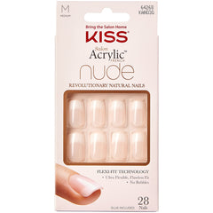 Kiss False Nails Salon Acrylic Nude French Nails - Cashmere