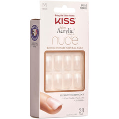 Kiss False Nails Salon Acrylic Nude French Nails - Cashmere (Angled Shot 1)