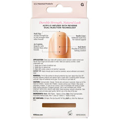 Kiss False Nails Salon Acrylic Nude French Nails - Cashmere (Back of Packaging)