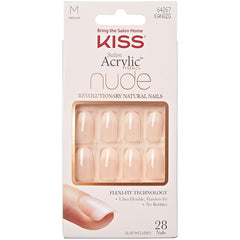 Kiss False Nails Salon Acrylic Nude French Nails - Graceful