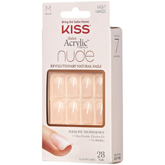 Kiss False Nails Salon Acrylic Nude French Nails - Graceful (Angled Shot 2)