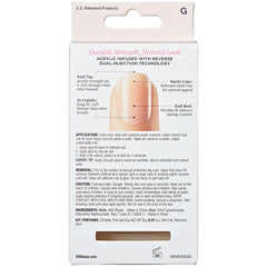 Kiss False Nails Salon Acrylic Nude French Nails - Graceful (Back of Packaging)
