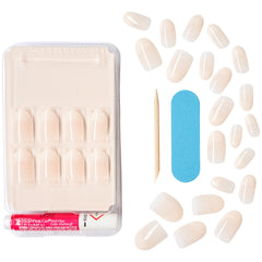 Kiss False Nails Salon Acrylic Nude French Nails - Graceful (Open Pack)