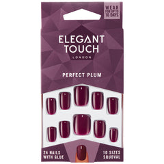Elegant Touch Colour False Nails Perfect Plum