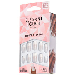 Elegant Touch False Nails French Pink 103 - Angled