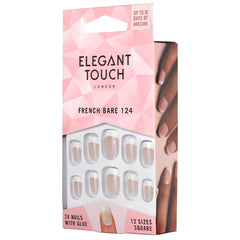 Elegant Touch False Nails French Bare 124 - Angled