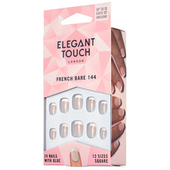 Elegant Touch False Nails French Bare 144 - Angled