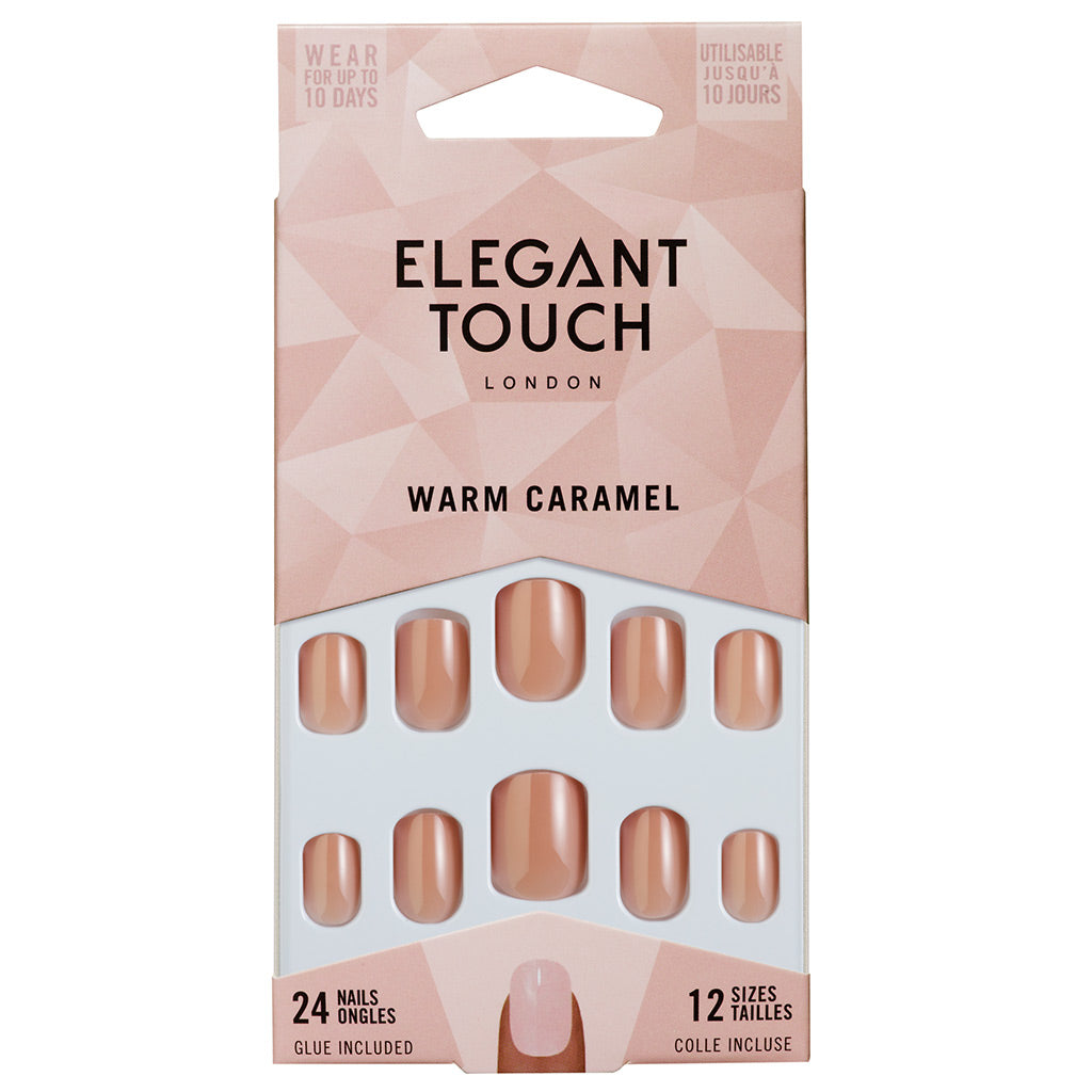 Elegant Touch Luxe Looks False Nails Warm Caramel
