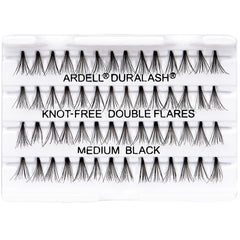 Ardell Duralash Double Up Individuals Knot Free - Medium Black (Tray Shot)