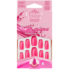 Elegant Touch False Nails Acrylic Colour Infusions - Watermelon Wonder