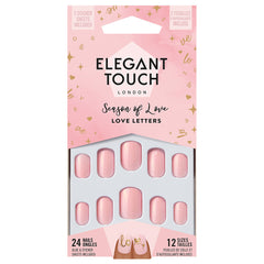 Elegant Touch Season Of Love False Nails Squoval Short Length - Love Letters