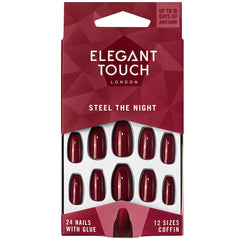 Elegant Touch Colour False Nails Steel The Night