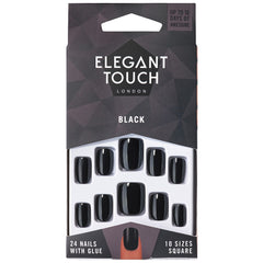 Elegant Touch Colour False Nails Black