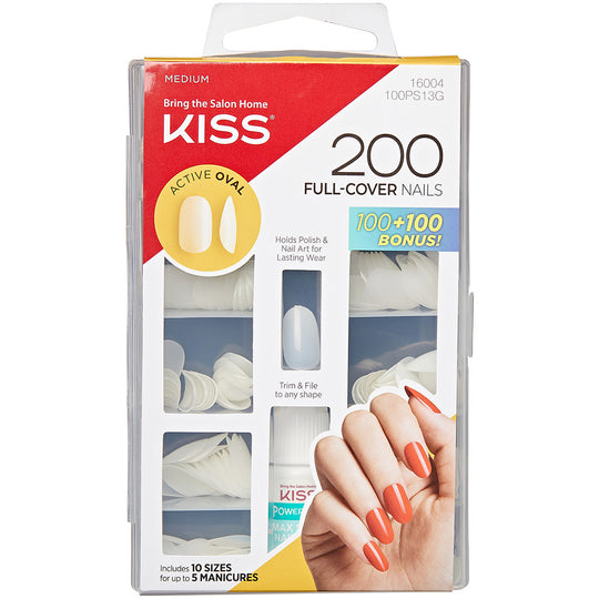 Kiss False Nails - Full Cover Active Oval Nails