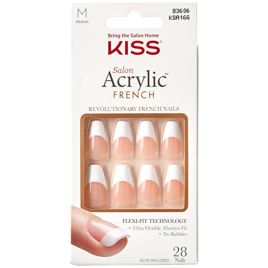 Kiss False Nails Salon Acrylic French Nails - Je T'aime