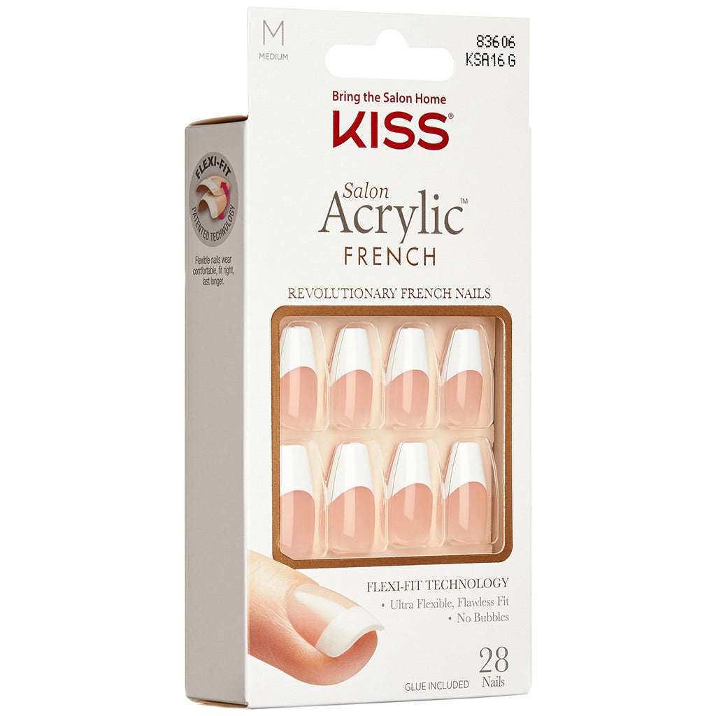 Kiss False Nails Salon Acrylic French Nails Je T'aime Nails