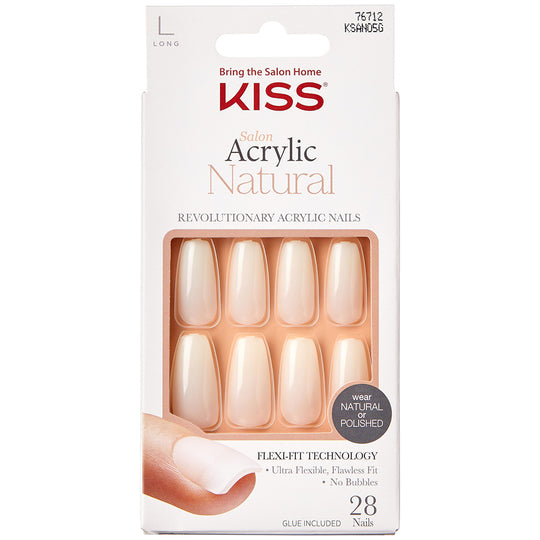 Kiss False Nails Salon Acrylic Natural Nails - Strong Enough
