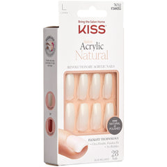 Kiss False Nails Salon Acrylic Natural Nails - Strong Enough (Angled Shot 1)