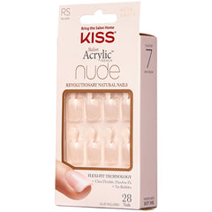 Kiss False Nails Salon Acrylic Nude French Nails - Breathtaking (Angled Shot 2)