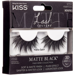 Kiss Matte Black Faux Mink Collection - Matte Satin (Angled Shot 1)