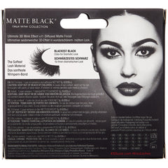 Kiss Matte Black Faux Mink Collection - Matte Satin (Back of Packaging)