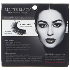 Kiss Matte Black Faux Mink Collection - Matte Sheer (Back of Packaging)