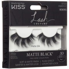 Kiss Matte Black Faux Mink Collection - Matte Silk (Angled Shot 1)