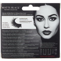 Kiss Matte Black Faux Mink Collection - Matte Silk (Back of Packaging)