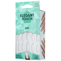 Elegant Touch Bare False Nails Short Stiletto - Angled