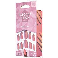 Elegant Touch Colour False Nails Power Trip - Angled