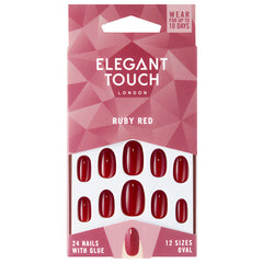 Elegant Touch Colour False Nails Ruby Red