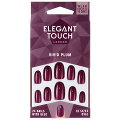 Elegant Touch Colour False Nails Vivid Plum