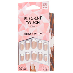 Elegant Touch False Nails French Bare 101 - Angled