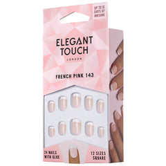Elegant Touch False Nails French Pink 143 - Angled